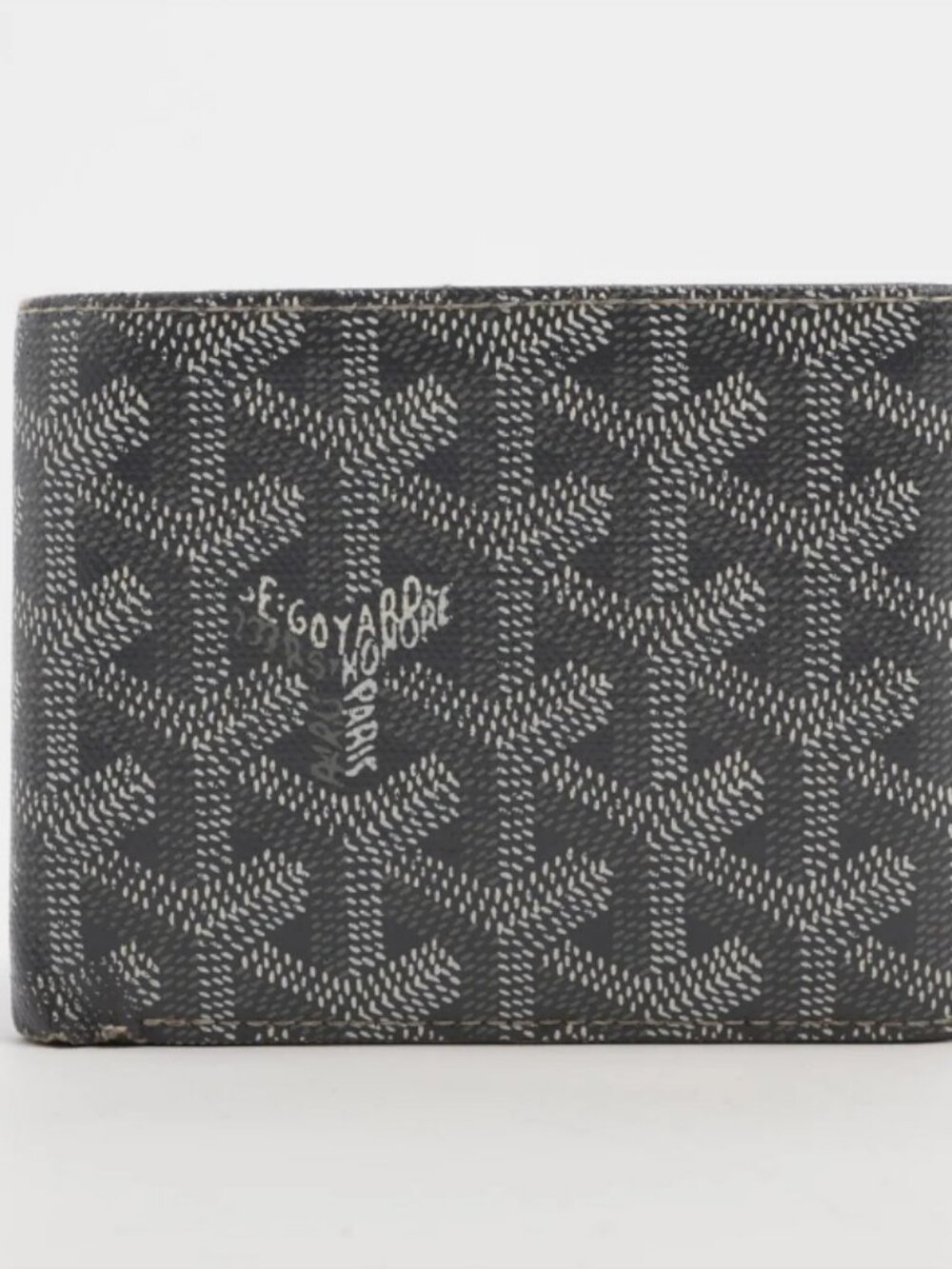 Goyard Herringbone Victoire Compact Wallet Light Grey